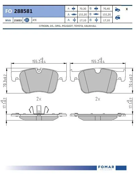 Brake Pad Set, disc brake